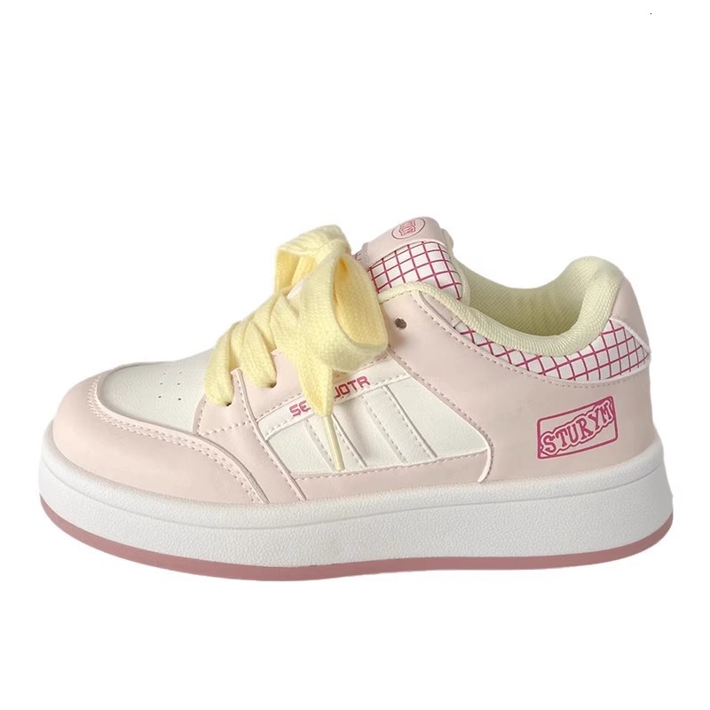 Ddmysports Lightweight Breathable White Shoes For Women New Autumn Thick Sole Height Increasing Versatile Casual Sports Sneakers Outdoor Shoes