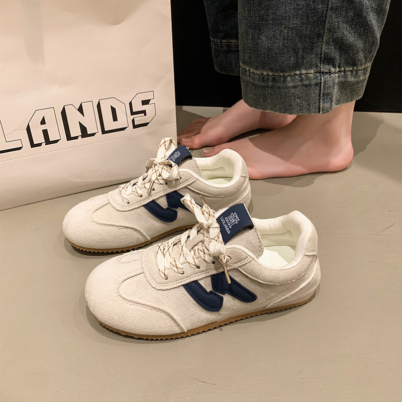 Ddmysports Dexun Women Spring New Flat Casual Sports Lightweight Soft Sole Running Lace Up Single Shoes Outdoor Shoes