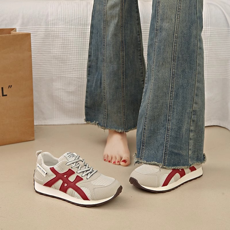 Ddmysports Spring Mesh Agan For Women New Thick Soled Versatile Lightweight Casual Sneakers Soft Breathable German Training Shoes Outdoor Shoes