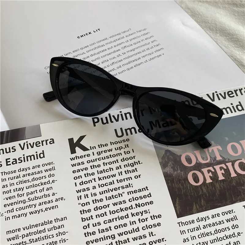 New Vintage Cateye Sunglasses Woman Sexy Retro Small Cat Eye Sun Glasses Brand Round Colorful Eyewear for Female Oculos De Sol Z250614