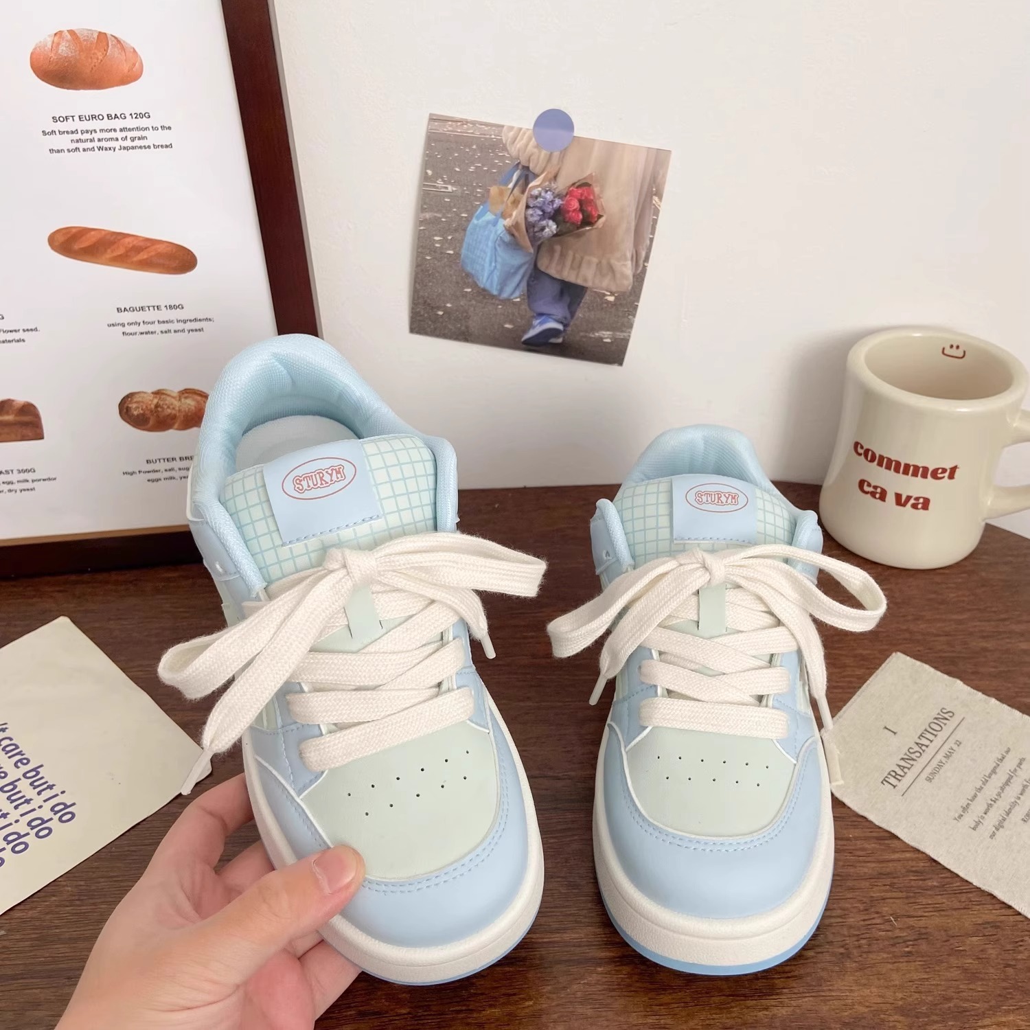 Ddmysports Lightweight Breathable White Shoes For Women New Autumn Thick Sole Height Increasing Versatile Casual Sports Sneakers Outdoor Shoes