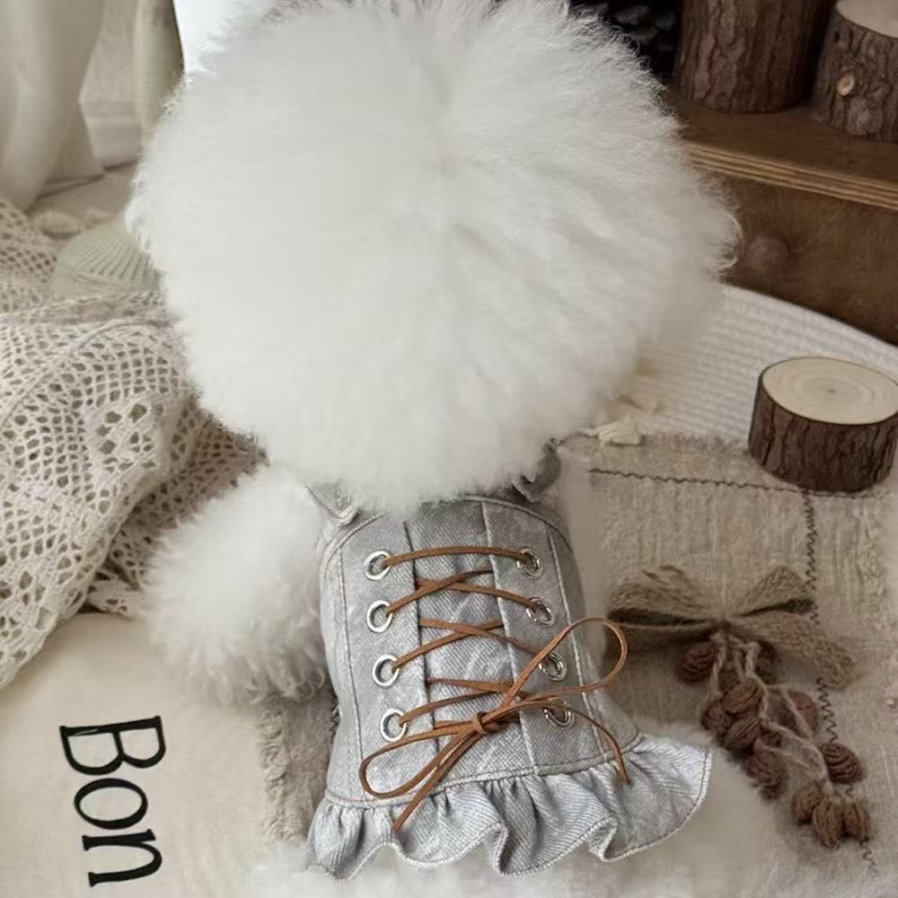Pet clothes princess style dog cat clothes pet princess skirt Teddy Maltese small dog spring and summer