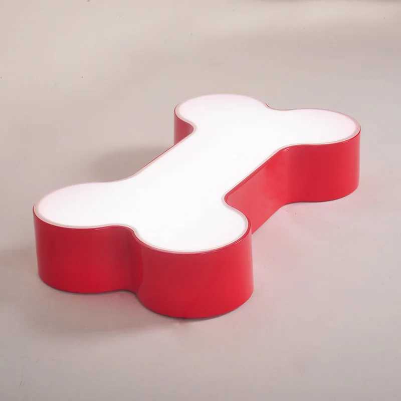 Modern Brief Colorful Body Bedroom Acrylic LED Ceiling Lamp Home Decor Childrens Room Dog Bones Iron Ceiling Light Fixture XJ2500613