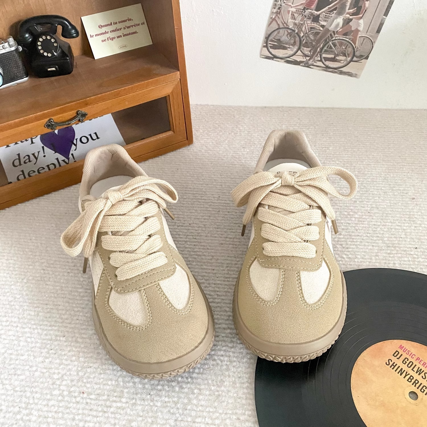 Ddmysports Campus Versatile German Training Shoes For Women Spring New Thick Soled Sports Melard Casual Sneakers Outdoor Shoes