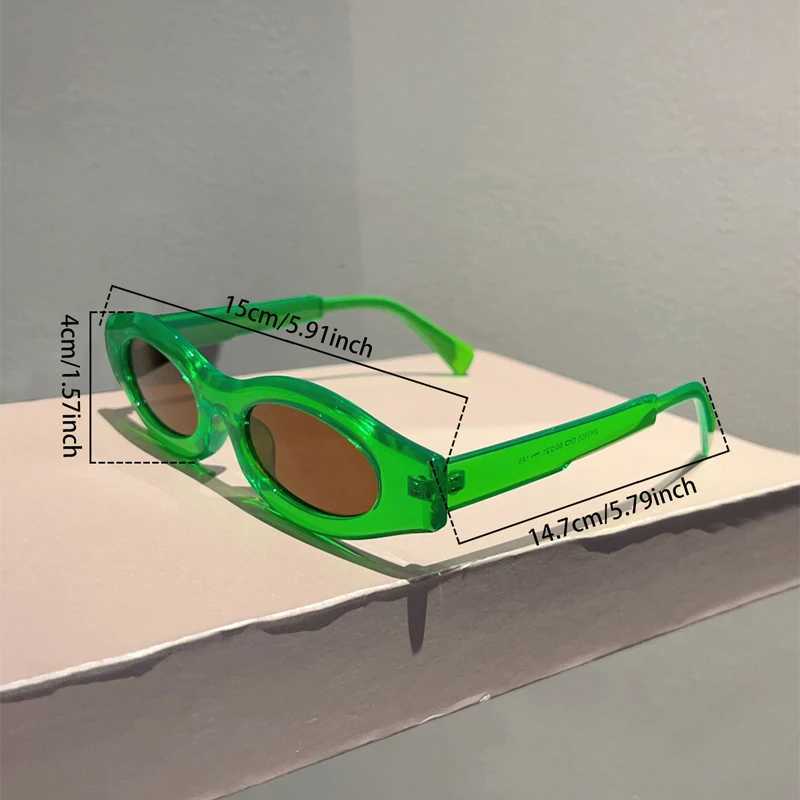 KAMMPT Oval Sunglasses 2024 New Fashion Vintage Candy Color Beach Vacation Shades Women Retro Vintage Brand Outdoor Sun Glasses Z250614