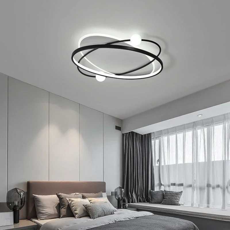 Modern Style LED Lights for Bedroom Living Room Study Ceiling Lamp Ring Simple Remote Control Light Hanging Lamps for CeilingXJ2500613