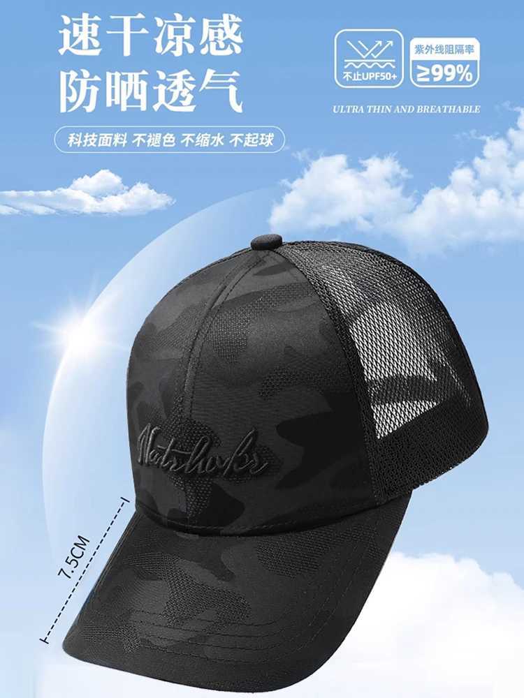 InlnDtor 2025 Embroidered Euro-American style sunshade baseball cap casual lettered breathable casual fishing hat for men W250614