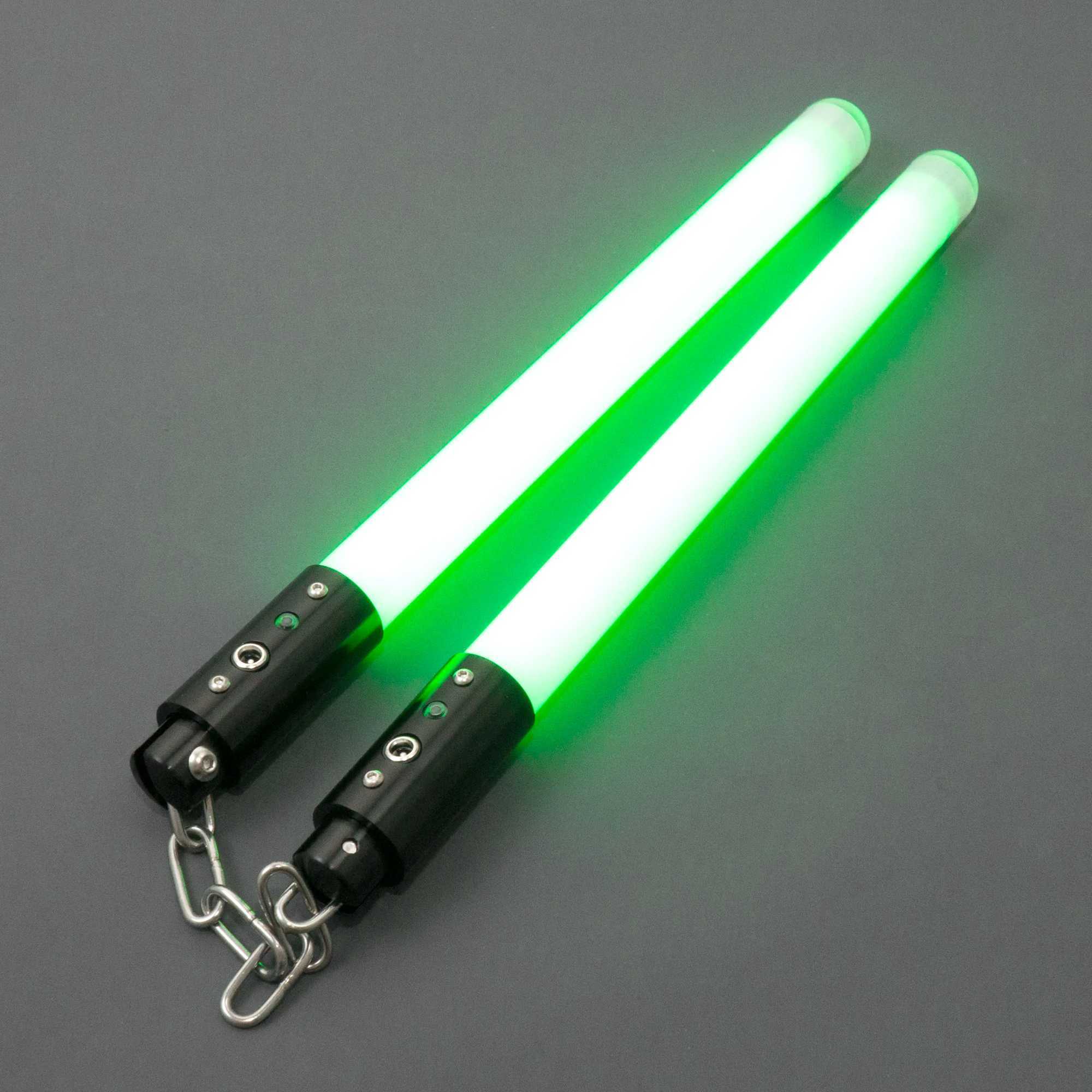 sabers Nunchucks Metal pixel Lightsabers 35cm Length 7 color changes Heavy Dueling Cosplay Toy Y250614