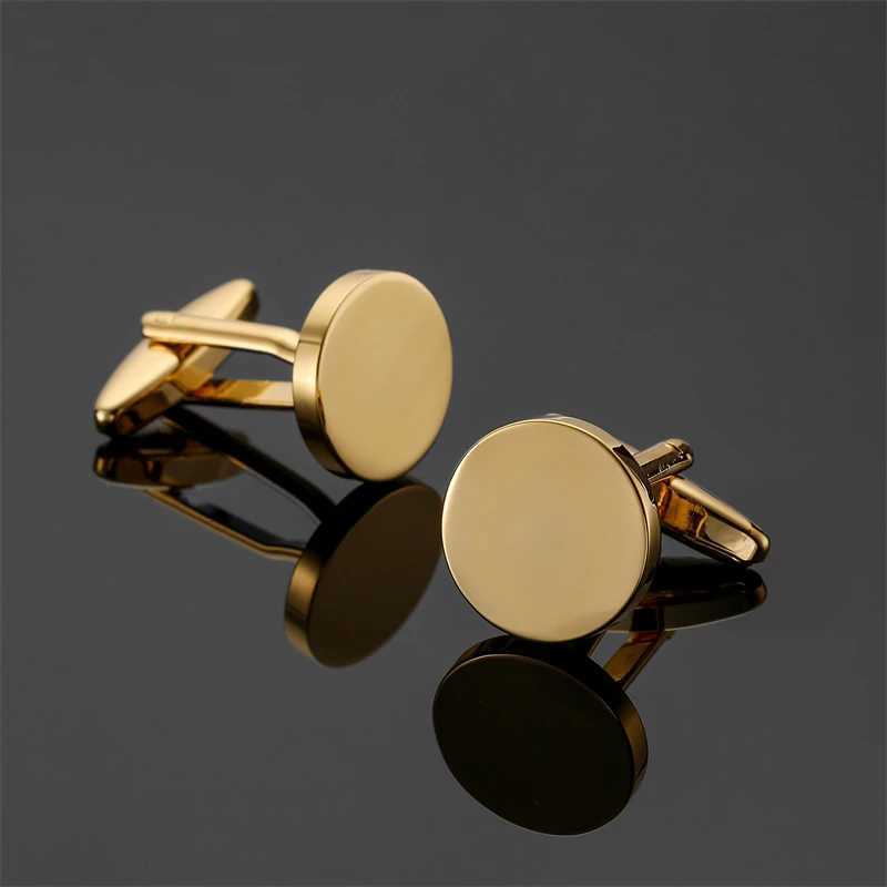 New Mens French shirt cufflinks copper material smooth round cufflinks fashion clothing accessories wholesale XJ250614