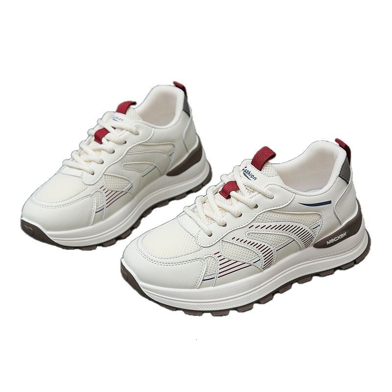 Ddmysports Spring Women S New Casual Versatile White Sneakers Breathable Mesh Lightweight Soft Sole Shock Absorption Running Shoes Outdoor Shoes