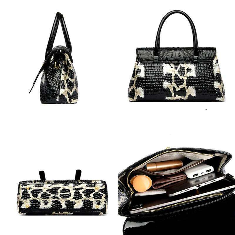 Handbag Alligator Designer PU Patent Leather Crossbody For Women Tote Fashion Ladies Messenger Shoulder Bag Bolsa