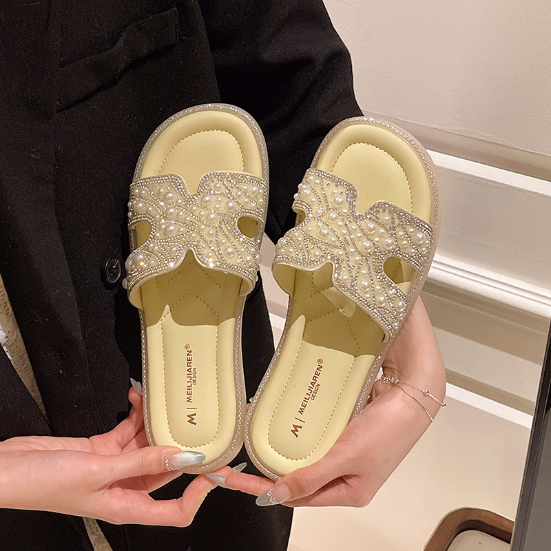 Ddmyoutdoor New Women S Summer Fashion Flip Flops Trendy Height Increasing Versatile Thick Soled Comfortable Beach Sandals For Outdoor Wear Outdoor Sh