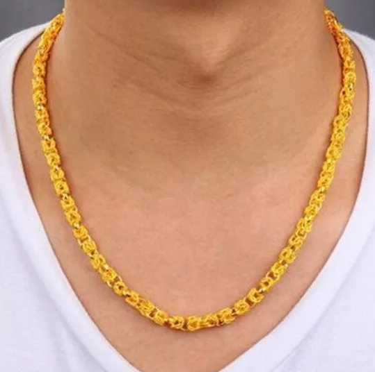 Men domineering dragon head dragon robe necklace 24K gold AU999 inlaid dragon claws Sanskrit spell chain buckle Z250614