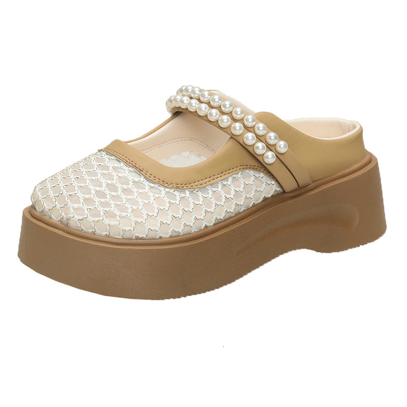 Ddmyoutdoor Women S Open Toe For Outdoor Wear Summer New Thick Soled Versatile Breathable Non Slip Casual Fashion On Half Slippers Outdoor Shoes