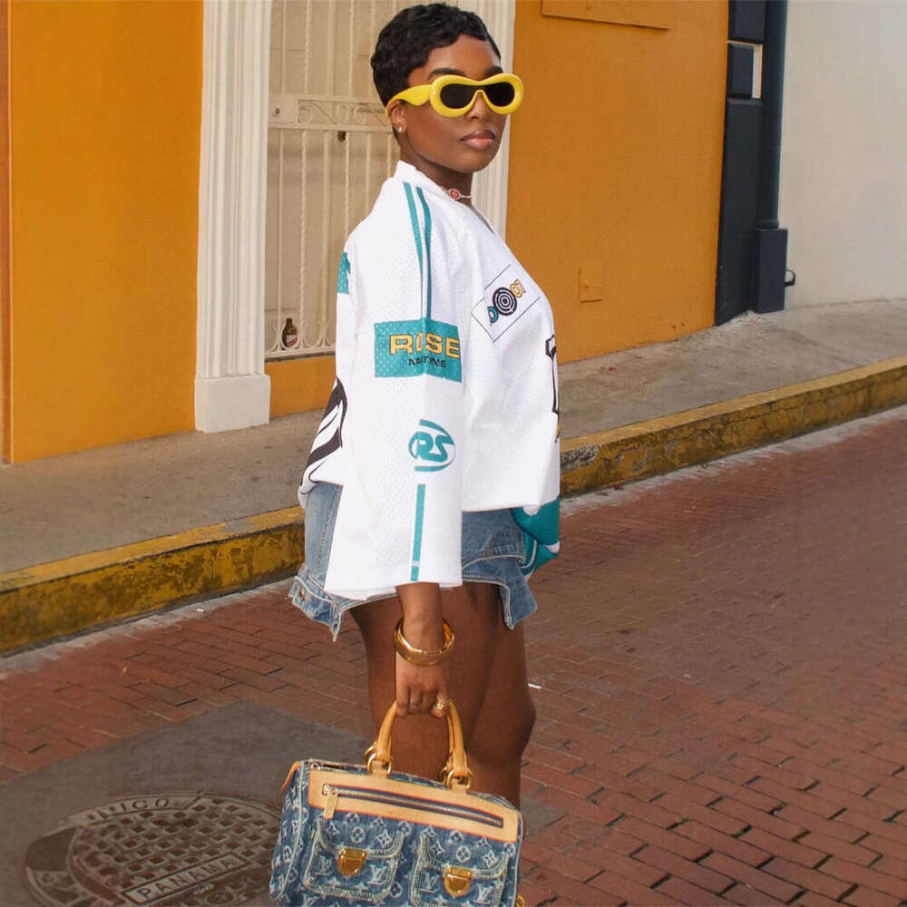 Summer New Women's Fashion Trend Street Style Printed Loose T-Shirt Top Short Sleeve B5