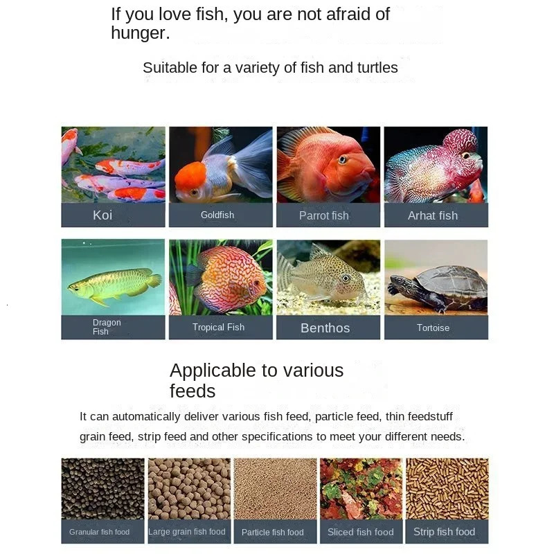 Automatic Aquarium Fish Tank Feeder Timing/Wifi Wireless Smart Phone App Intelligent Ser Voice Remote Control Fish Feeding 250624