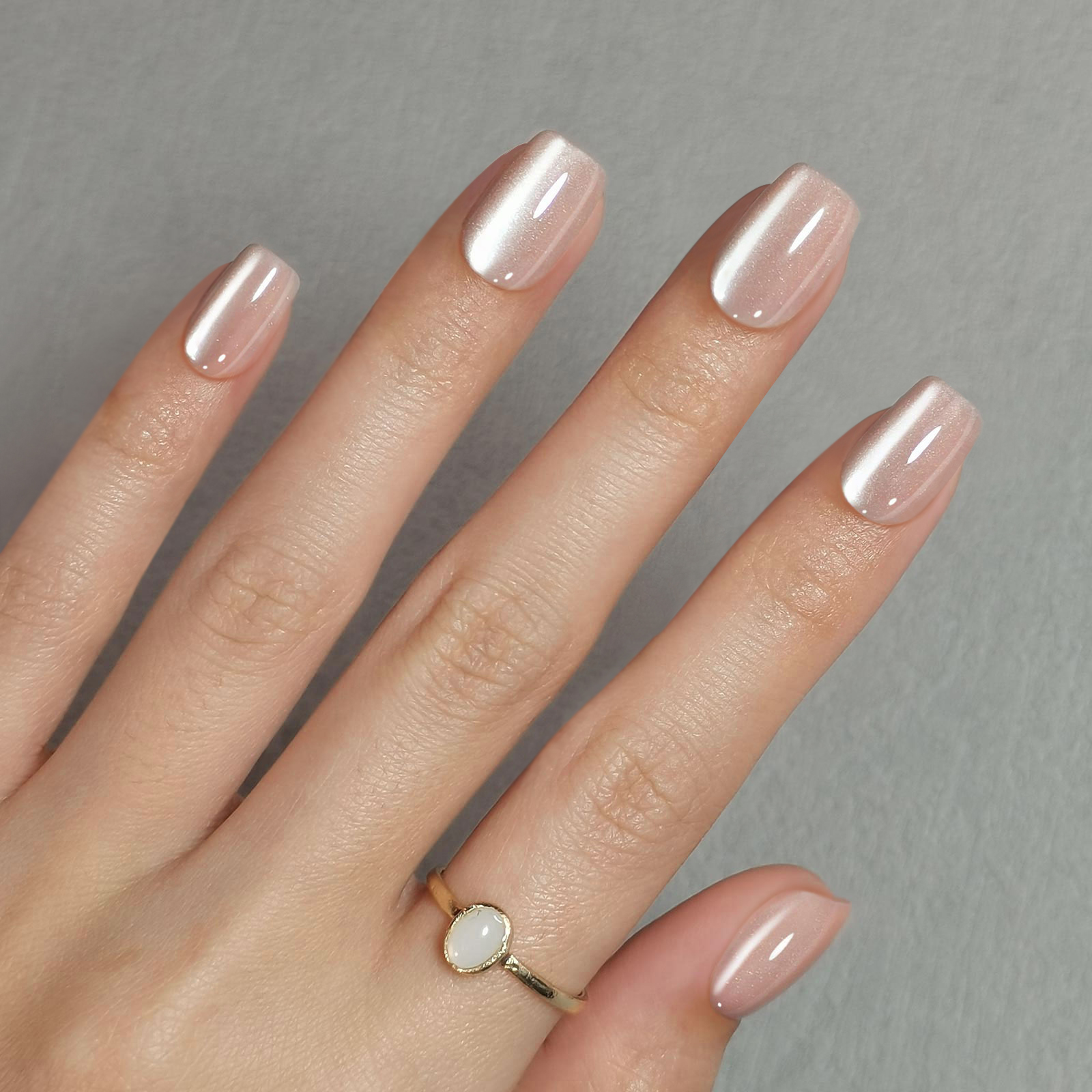 Elegant Square Shape Artificial Acrylic Tips with Elegant Edge DetailLight Beige Tones Plus Matching Nail Glue