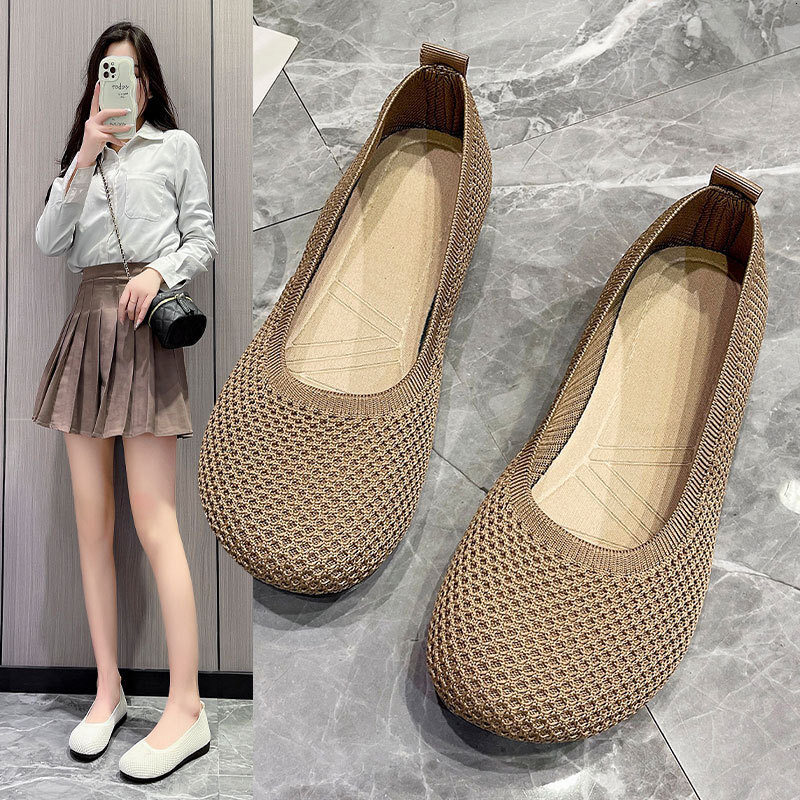 Ddmyoutdoor Ddmyoutdoor Old Beijing Cloth Work For Women Soft Sole Comfortable Office Flat Versatile S Shoes Spring Hollow Mesh Sandals Outdoor Outdoo