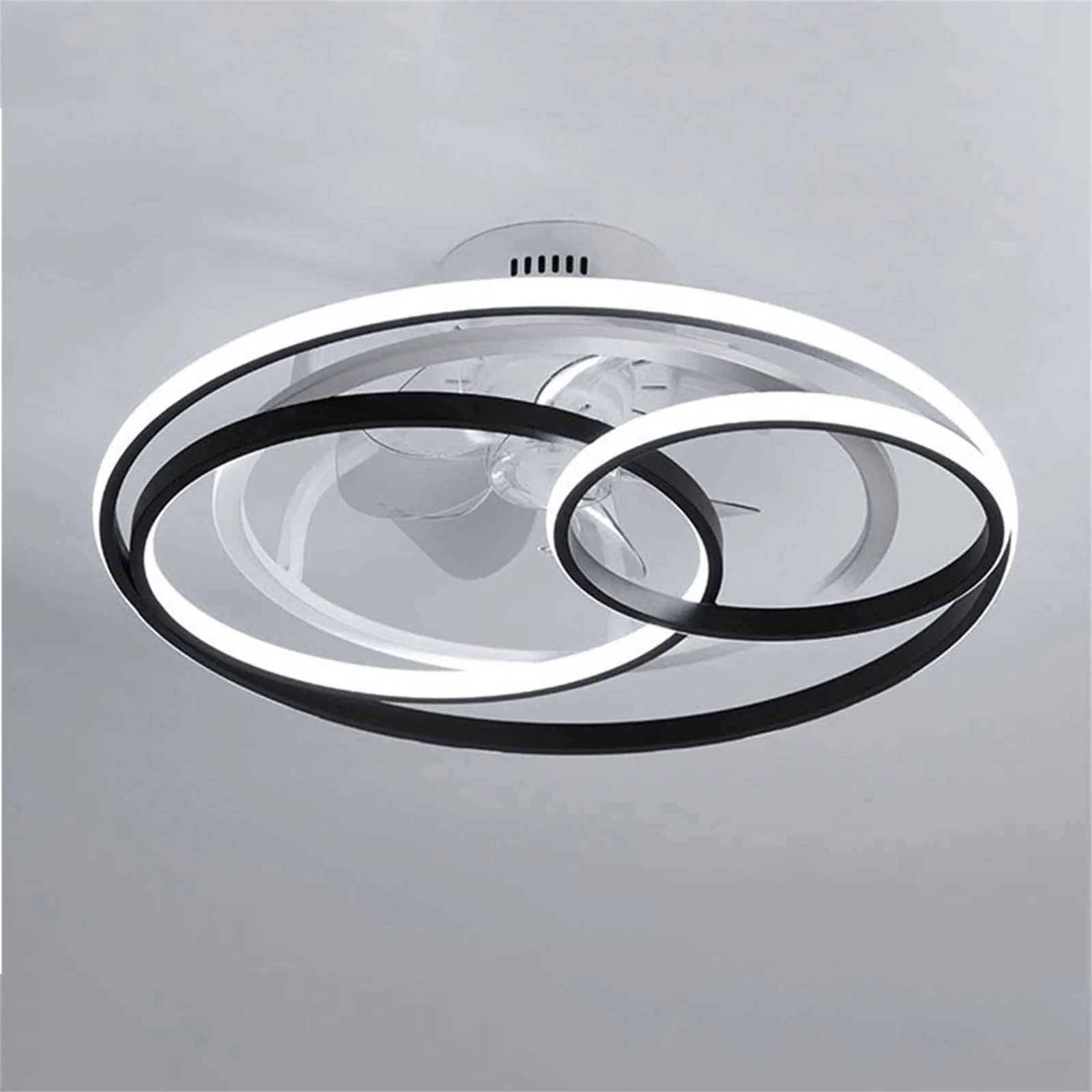 Ceiling Fan with Light and Remote Control Modern LED Semi Flush Mount Ceiling Light Silent Fan Ceiling Lamp for Living Room XJ2500613