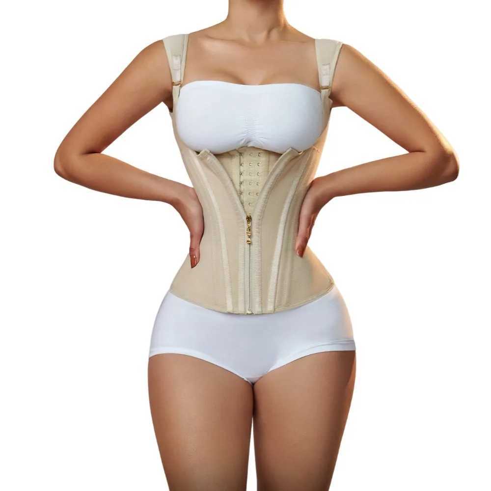 Postpartum Colombian Shapewear BBL Corset Binder Waist Slims Girdles With Row Buckle and Zipper Body Shaper for Women Post Surgery XJ250614