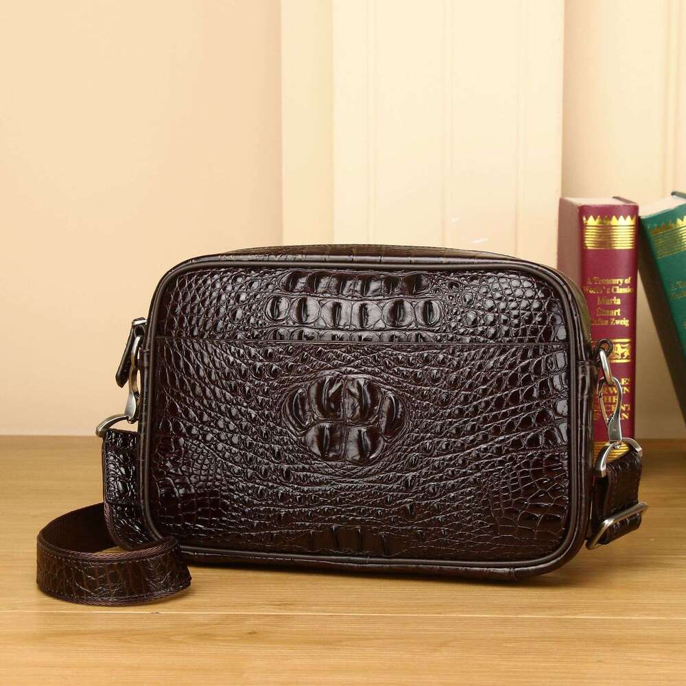 Pattern Crossbody Crocodile New for Men High-end Small Backpack Single Shoulder Diagonal Horizontal Fashion Casual Men's Bag 's