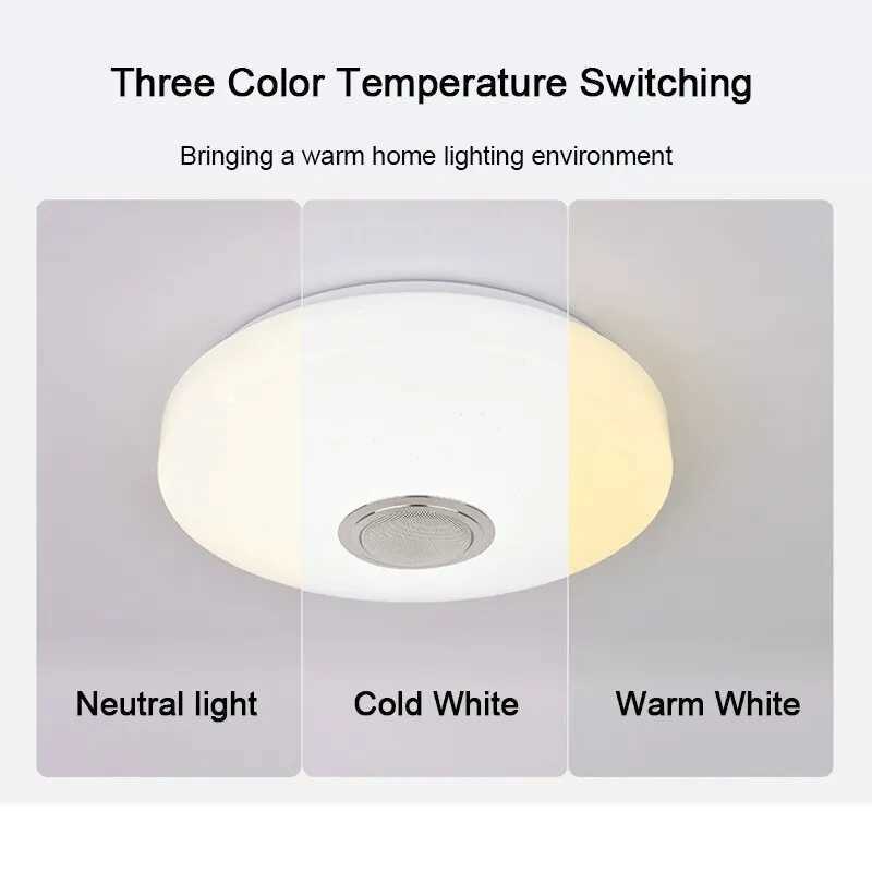 Modern Ceiling Lamps RGB Dimming Home Lighting APP Bluetooth Music Light 52W 36W Smart Ceiling Lights With Remote Control AC220V XJ2500613
