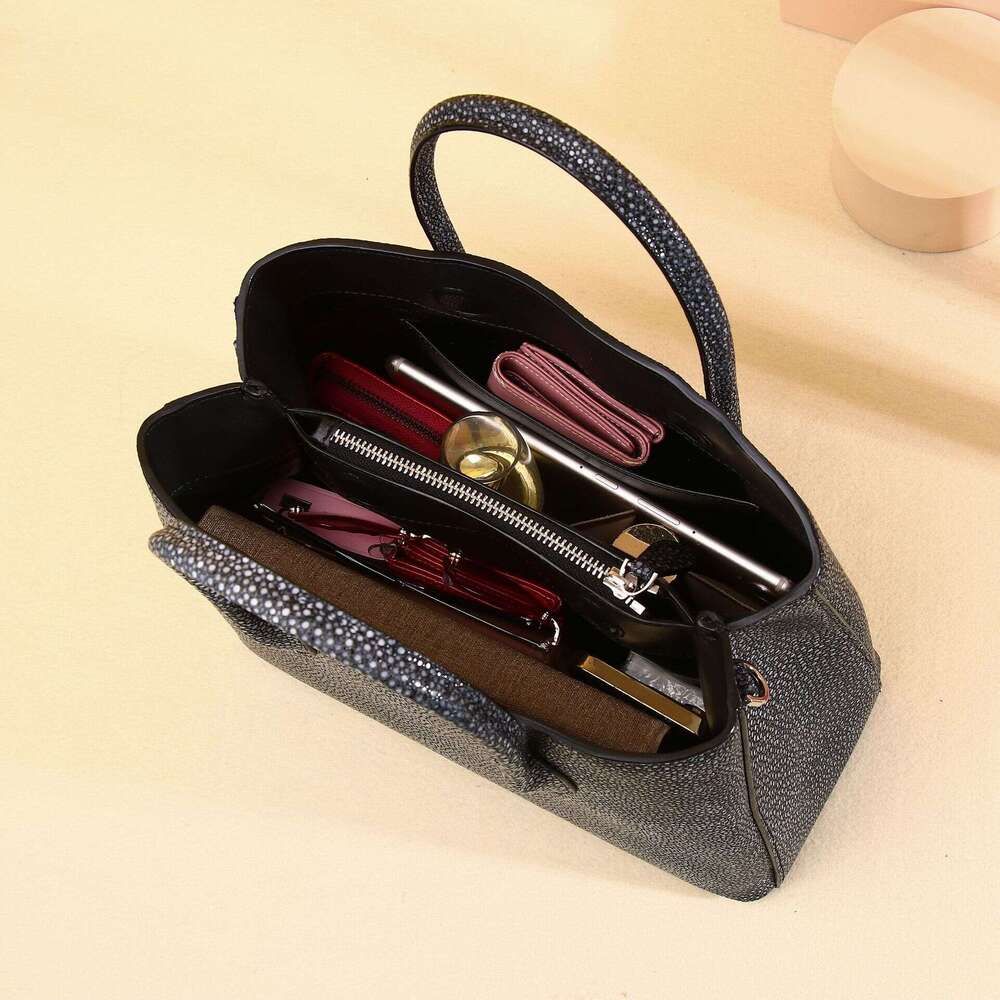 Fish New Smooth Pearl Pattern Garden High-end Shoulder Crossbody Bag Classic Women's Handbag