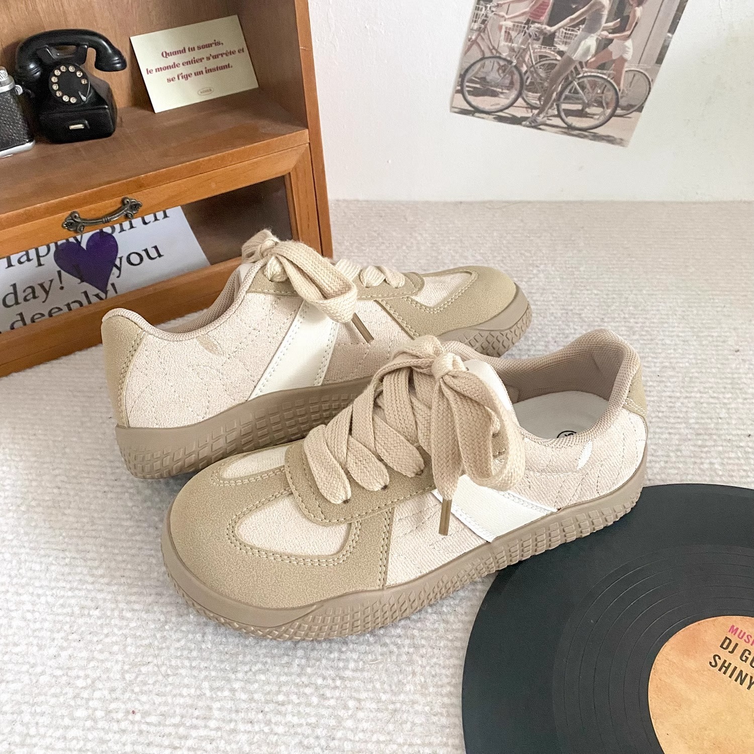 Ddmysports Campus Versatile German Training Shoes For Women Spring New Thick Soled Sports Melard Casual Sneakers Outdoor Shoes