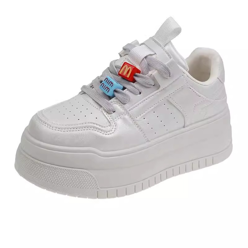 Ddmysports Spring New Korean Style Petite Thick Soled Height Increasing White Sneakers Casual Board Student Platform Women S Shoes Outdoor Shoes
