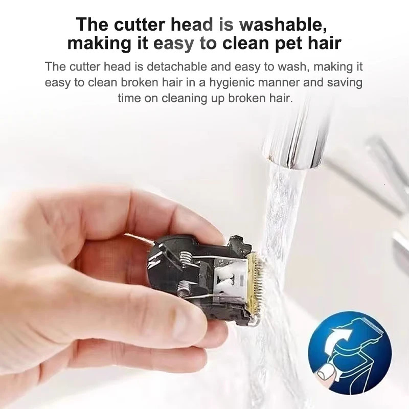 Electric Hair Clipper Mens Professional Hair Clipper Ceramic Blade Household Low Noise Trimmer USB Charging Mens Haircut Tools 250612