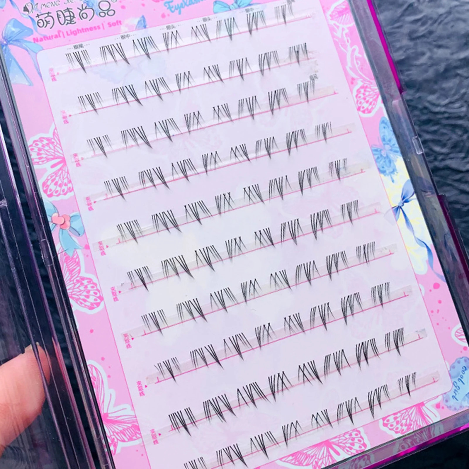 10 Rows 5-6mm Air Lower Eyelashes Fairy Fake LashesSegmented Natural Under Lashes Manga Bottom Lashes Makeup Eyelash Makeup Tool 250614