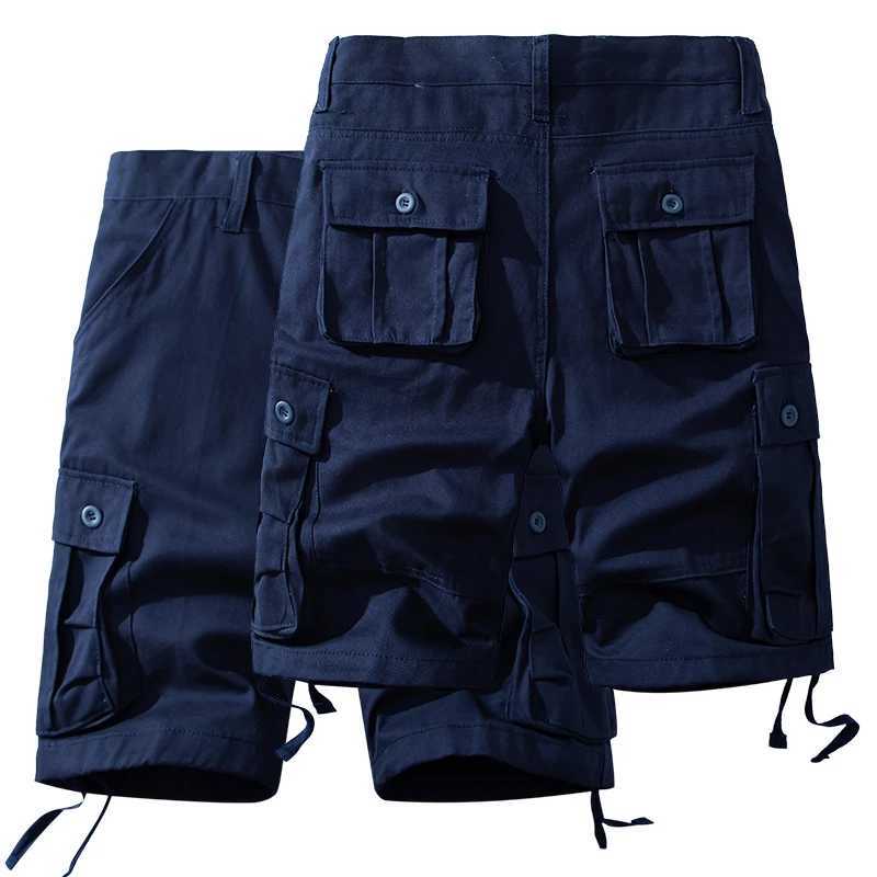 Mens Cotton Shorts Cargo Knee Pants Tactical Casual Sports Shorts Man Hiking Fishing Y2K Clothing W250614