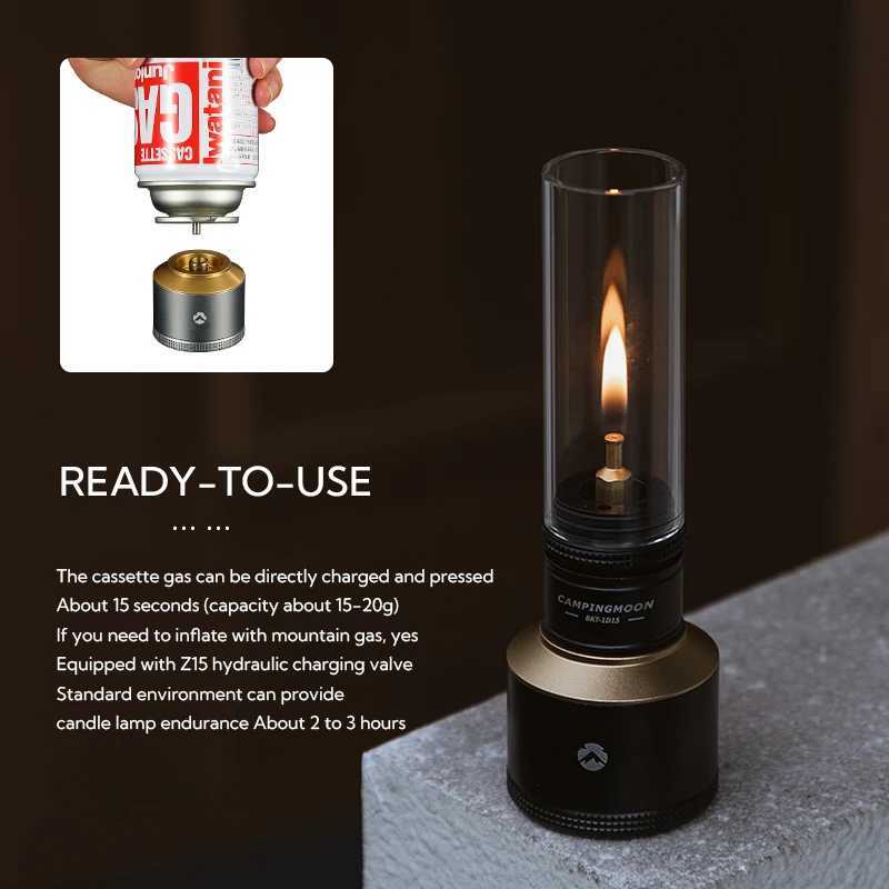 CAMPINGMOON Atmosphere Candle Light Set Equipped with Inflatable Aluminum Can Outdoor Camping and Barbecue Atmosphere Light W250613