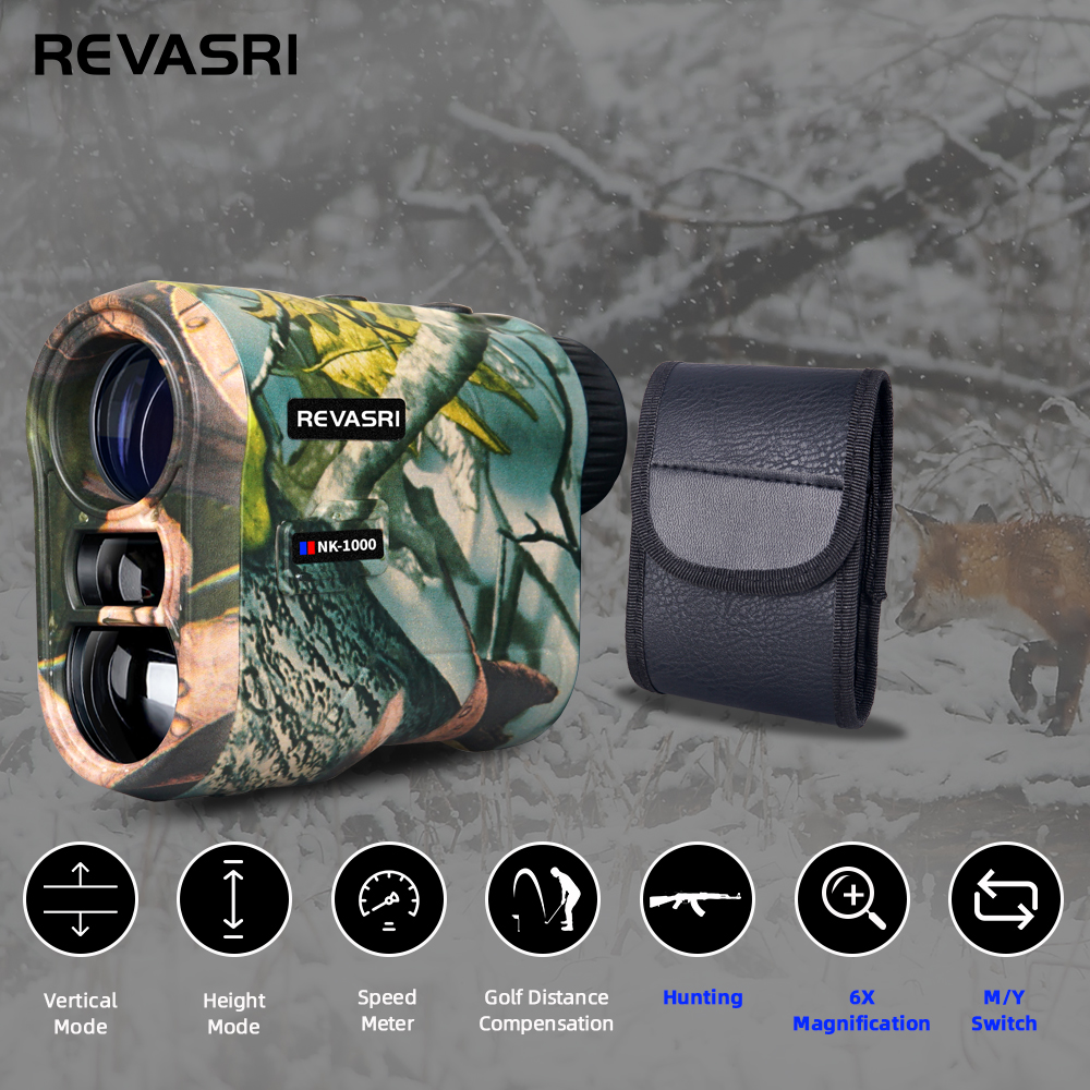 REVASRI Golf Rangefinder Rechargeable Distance Meter with Slope Switch and Flag Lock Vibration for Golfing or Hunting Promotion
