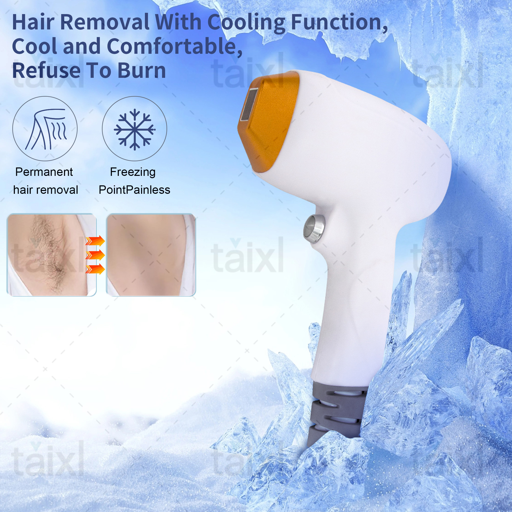 Diode Laser Hair Removal Machine Titanium Professional 3 wavelength Approved Permanent Pain 2025 Portable Epilator