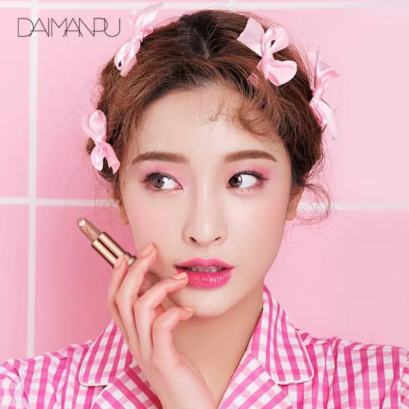 Makeup Temperature Color Changing Glitter Lipstick Waterproof Long Lasting Moisturizing Velvet Matte Lip Tint Gloss Lips Stick happy