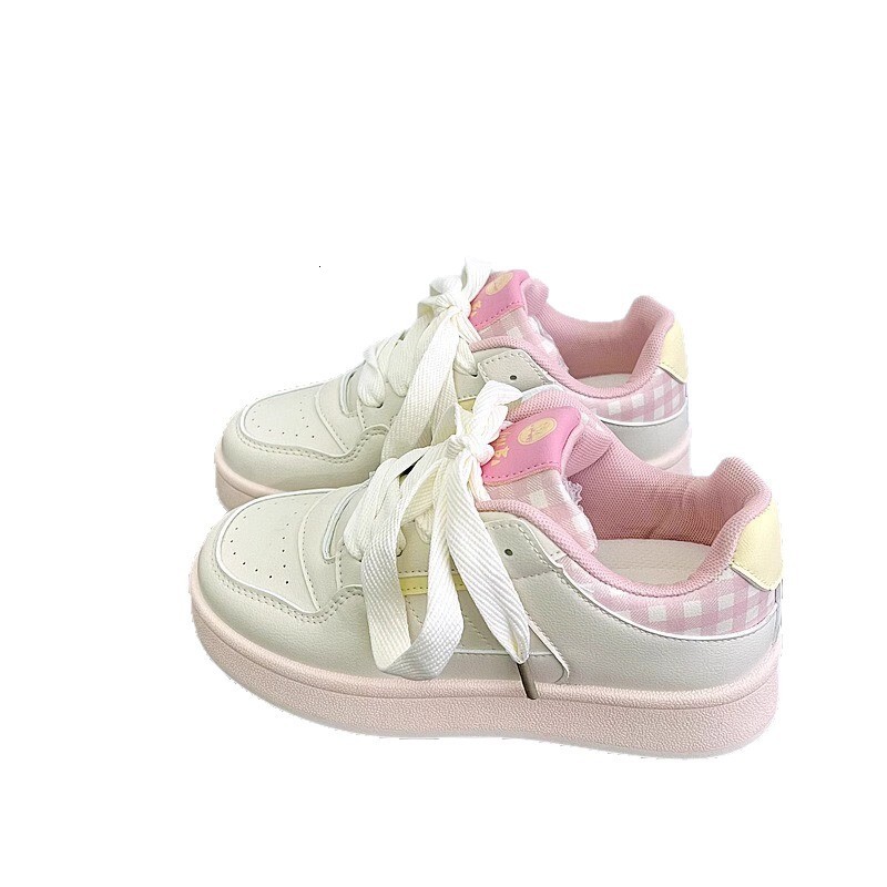 Ddmysports Korean Style White Sneakers For Women Spring New Versatile Student Thick Soled Casual Sports Shoes Trend Outdoor Shoes