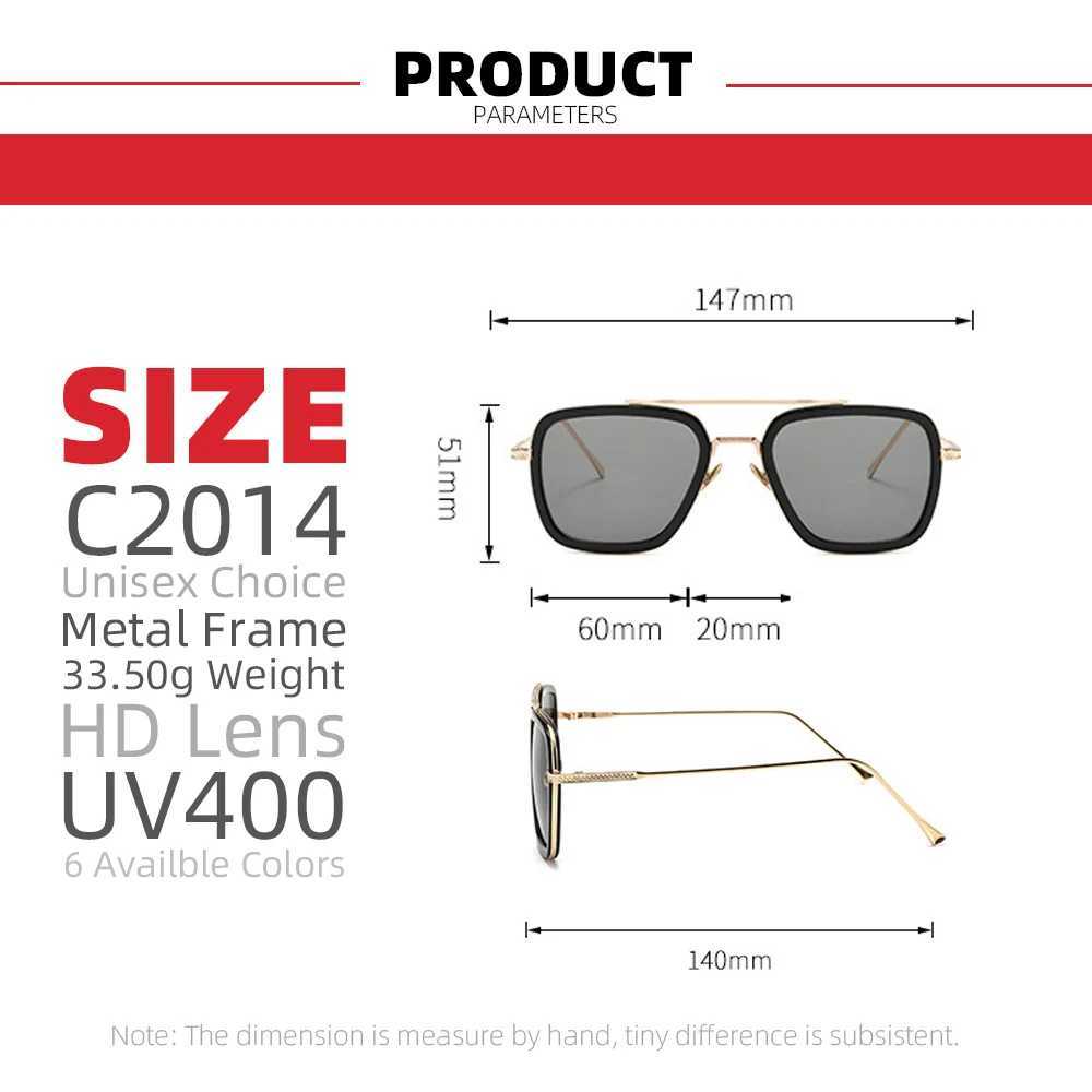 Colorful Square Men Edith Sunglasses Steampunk Blue Metal Frame UV400 Sun Glasses 2025 Trending Tony Stark Women Punk Eyewear Z250614