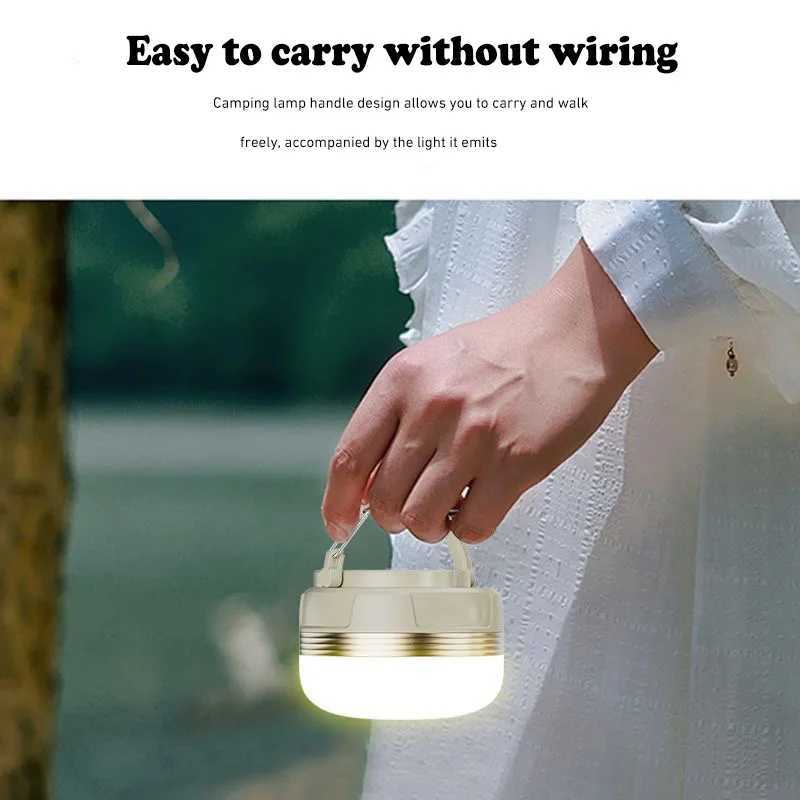 Camping Lamp Ultra Long Endurance Ultra Bright Mini Tent Lamp Canopy Atmosphere Camping Lamp Outdoor Rechargeable Lighting Lamp W250613