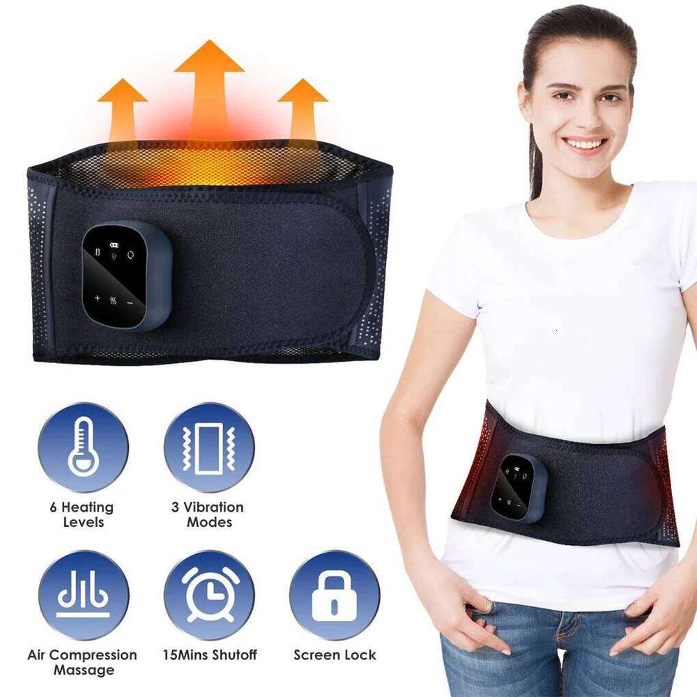 Lower Massager Cordless Heating Pad With Air Compression Vibration For Back Belly Waist Shoulder Pain Relief