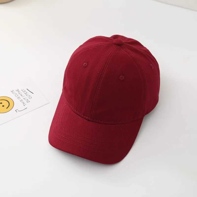 New Boys Girls Solid Baseball Cap For Children Cotton Sunhat Unisex Outdoor Sports Snapback Fishing Baseball Hat Korean Style W250614