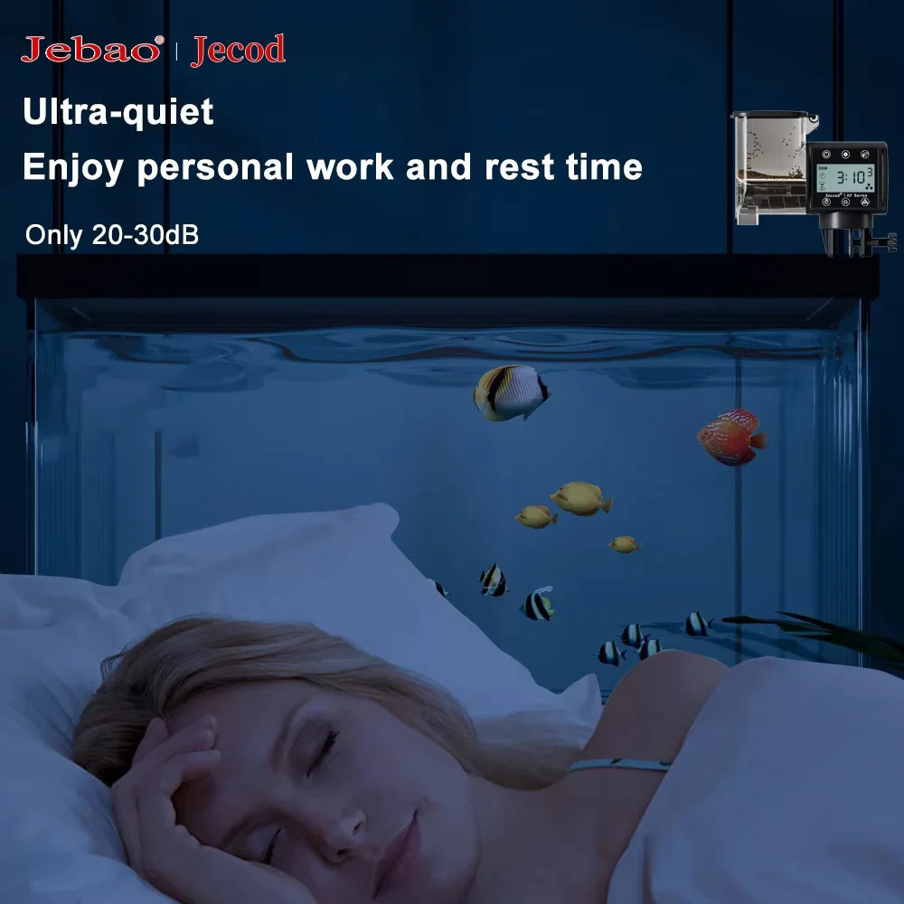 Jebao Jecod Aquarium Fish Tank Feeder Intelligent Automatic Feeder Digital Timing Wifi Wireless Remote Control Fish Feeding 250613
