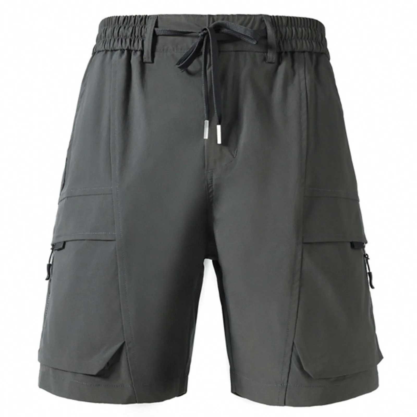 Mens Summer Quick-Drying Shorts Multi-Pocket Cargo Shorts Straight Casual Five-Point Pants Outdoor Sports Pants Beach Shorts W250614