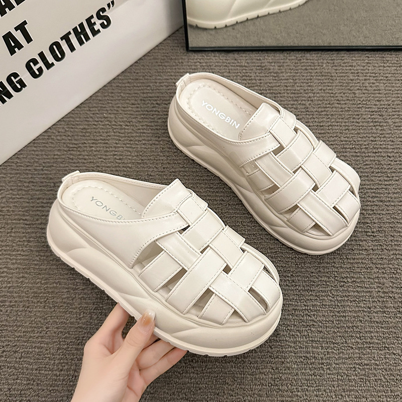 Ddmyoutdoor Women S Closed Toe Sandals Summer New Slip On Roman Shoes For Outdoor Wear Dress Matching Beach Slippers Outdoor Shoes