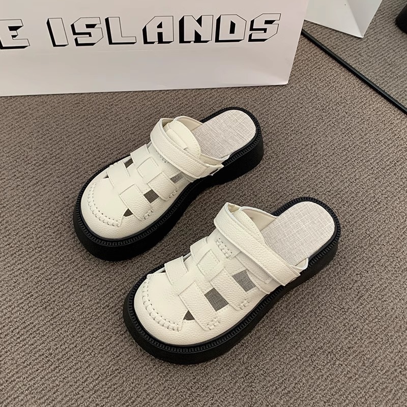 Ddmysports Platform Sandals For Women New Summer Versatile Internet Celebrity Super Popular Hidden Wedge Heel Stunning One Strap Slippers Outdoor Shoe