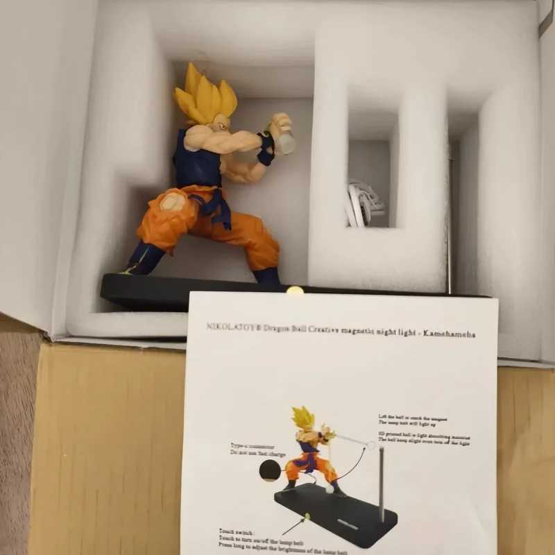Goku Anime Peripheral Series Night Light Touch Kamehameha Magnetic Creative Desk Decoration Cool Model Doll Boys Birthday GiftsXJ250614