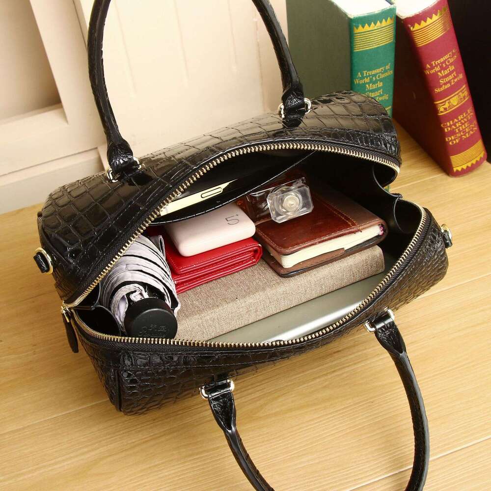 Crocodile Belly Pattern New Women's Handbag High-end Fashion Bucket Wedding Shoulder Crossbody Pillow Bag Trendy