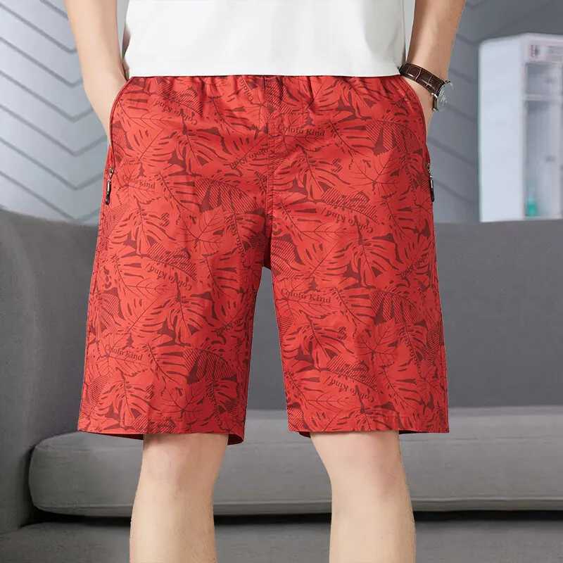 Mens Quick Dry Cotton Short Relaxed Fit Casual Sweat Shorts Joggers Big Size 6XL Man Beach Print Shorts Swimsuit W250614