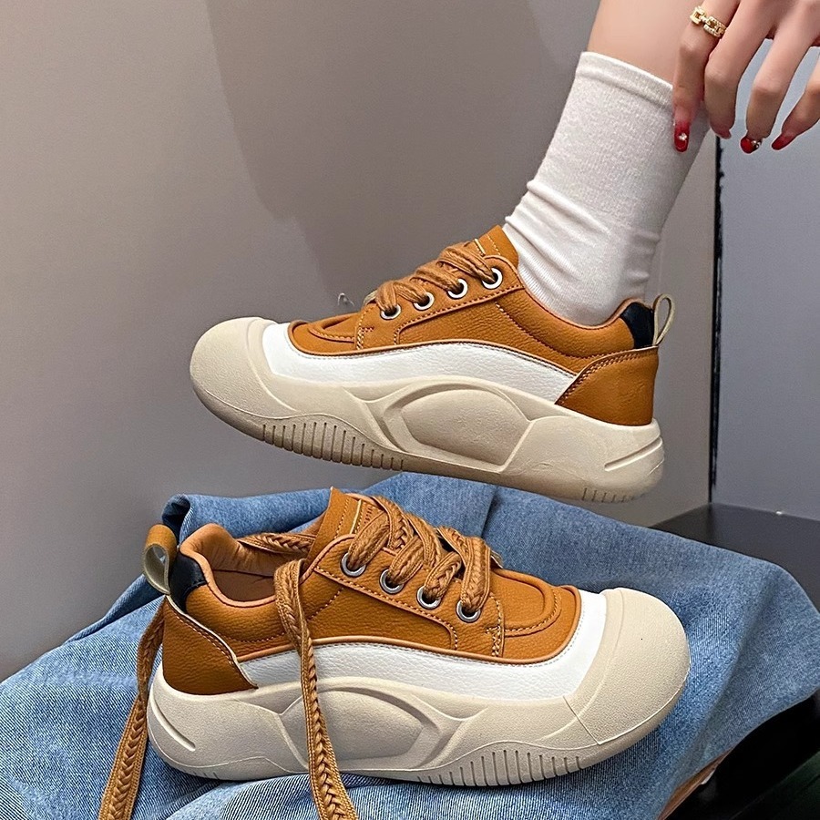 Ddmysports Women S Dad Sneakers Spring New Breathable Versatile Thick Soled Casual Sports Shoes Trendy Outdoor Shoes