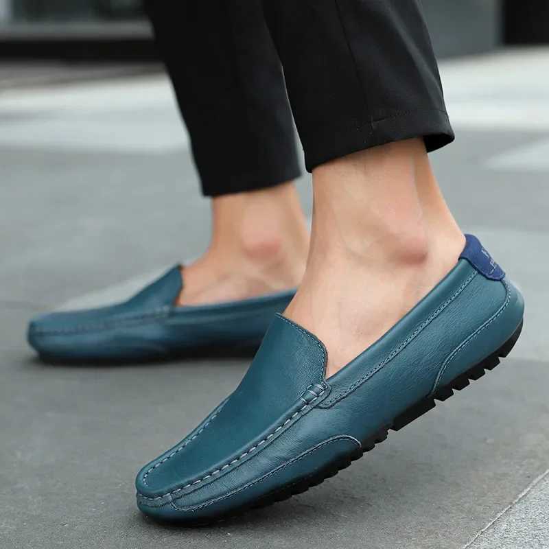 Casual Slip Formal Loafers Men Luxury Trendy Black Men Driving Shoes Sneakers High Quality Plus Size Men Flat Shoes XJ250614